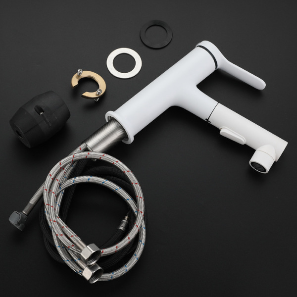 Pull type basin faucet household
