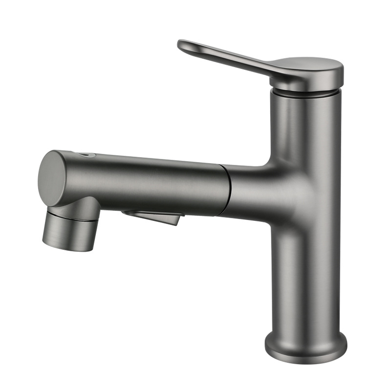 Pull type basin faucet household