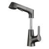 Rotary pull basin faucet