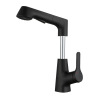 Rotary pull basin faucet