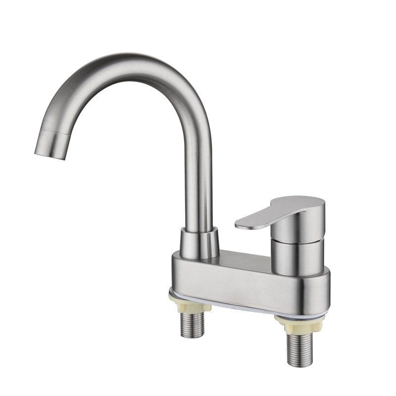 Bathroom drawing double basin washbasin faucet
