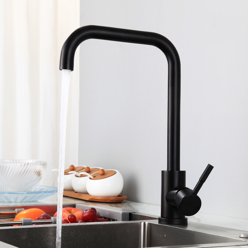 Black kitchen faucet European style