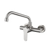 Double hole wall hot and cold faucet