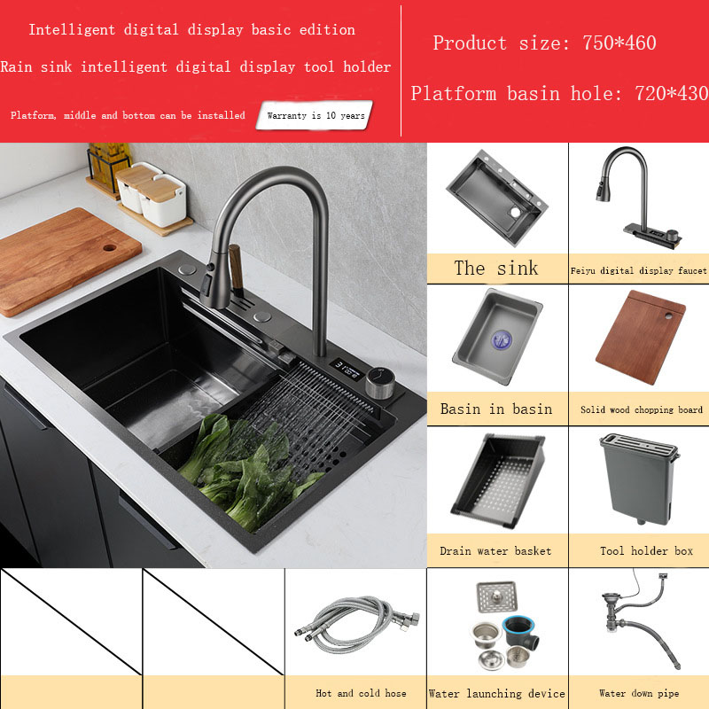 Intelligent understage kitchen with sink