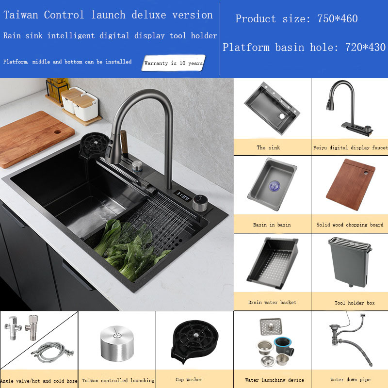 Intelligent understage kitchen with sink