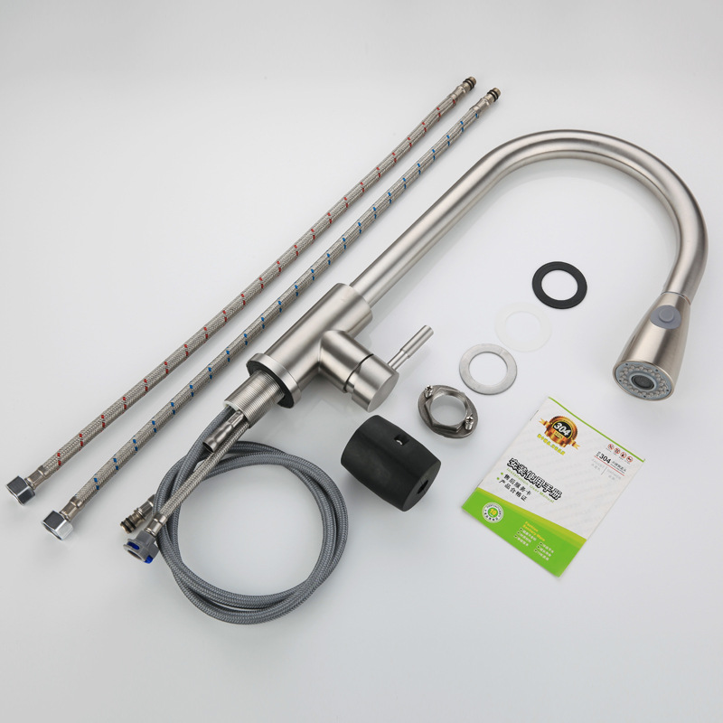 Kitchen tap hot and cold can be rotated