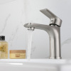 Single hole basin faucet hot and cold