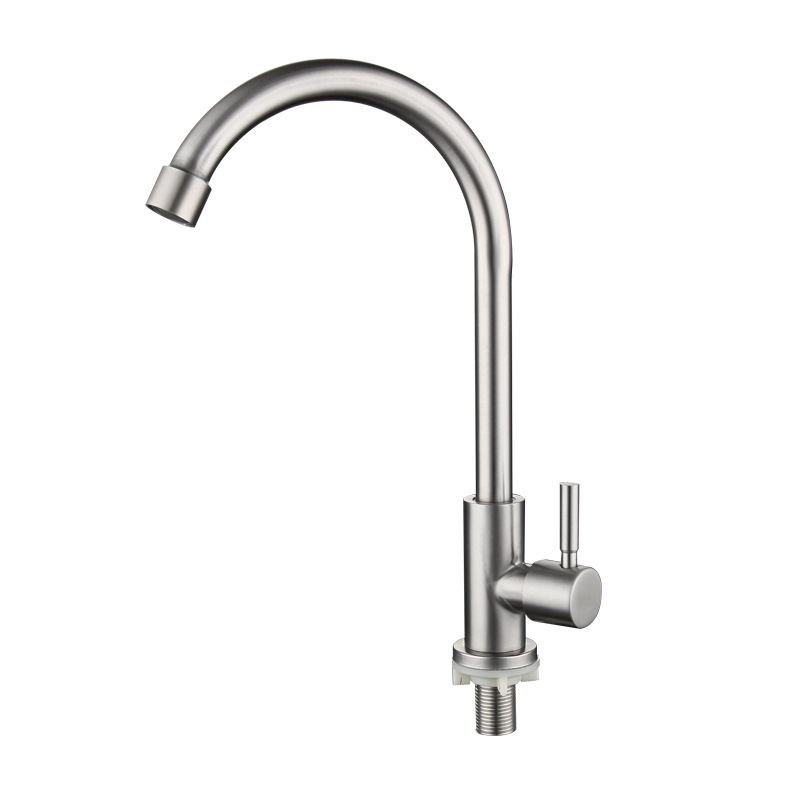 Stainless steel kitchen single cold faucet