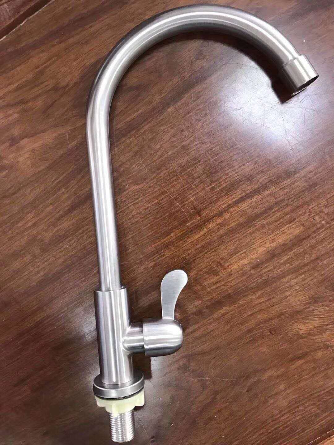Stainless steel kitchen single cold faucet