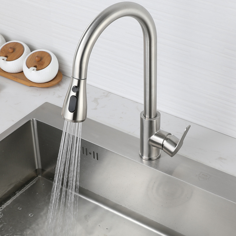 The kitchen sink retractable and swivel