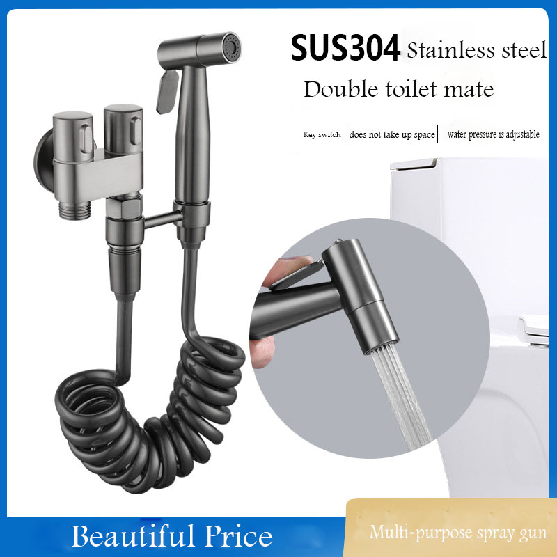 Toilet companion airbrush flusher has many functions
