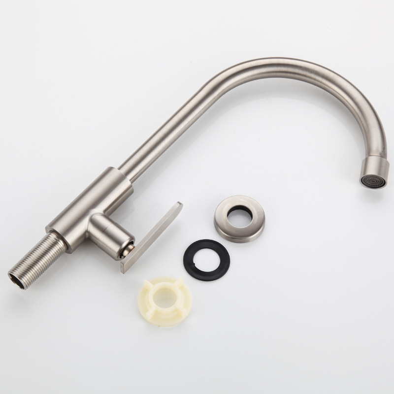 Stainless steel high quality kitchen single faucet