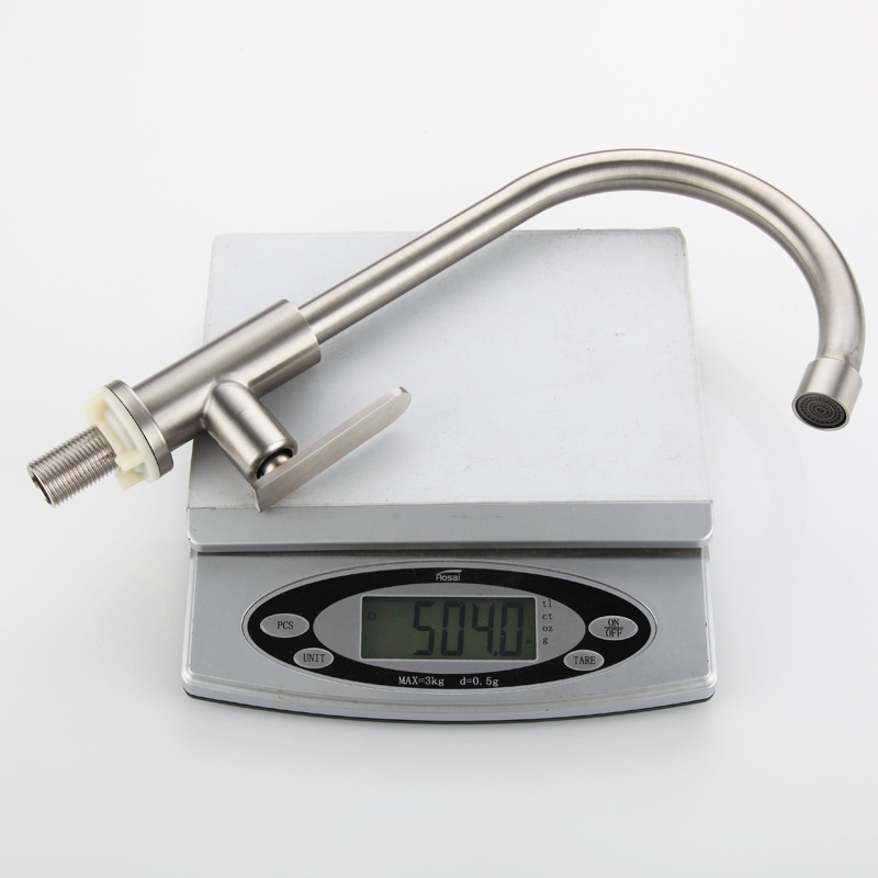 Stainless steel high quality kitchen single faucet