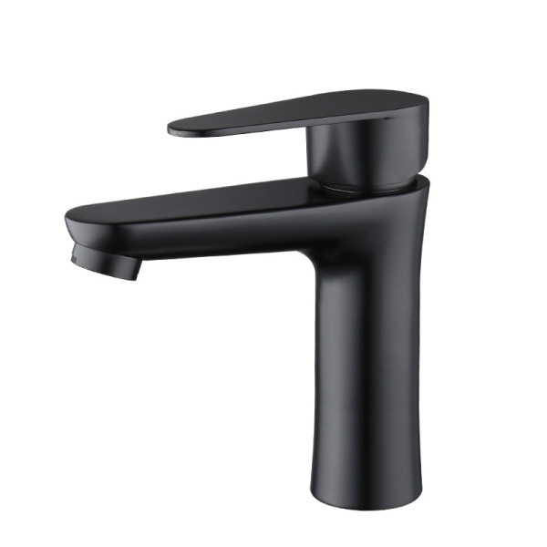 Black basin faucet hot and cold 8