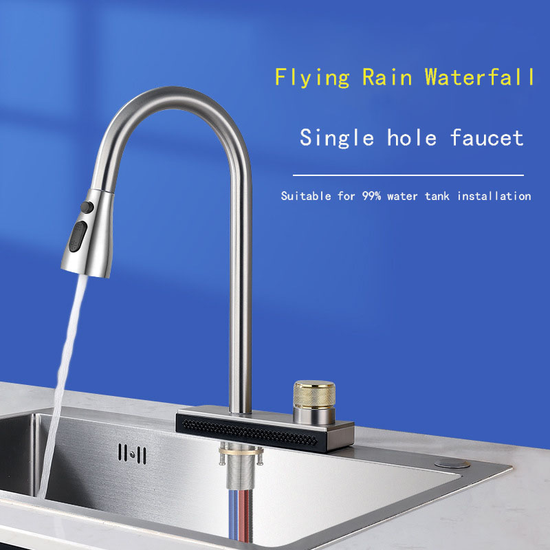 copy of Pull type rain waterfall single hole faucet