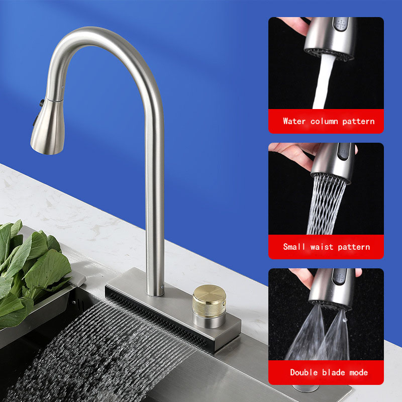 copy of Pull type rain waterfall single hole faucet