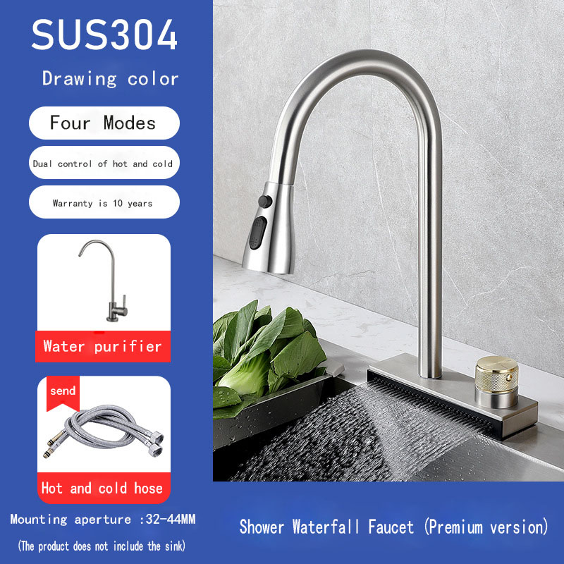 copy of Pull type rain waterfall single hole faucet
