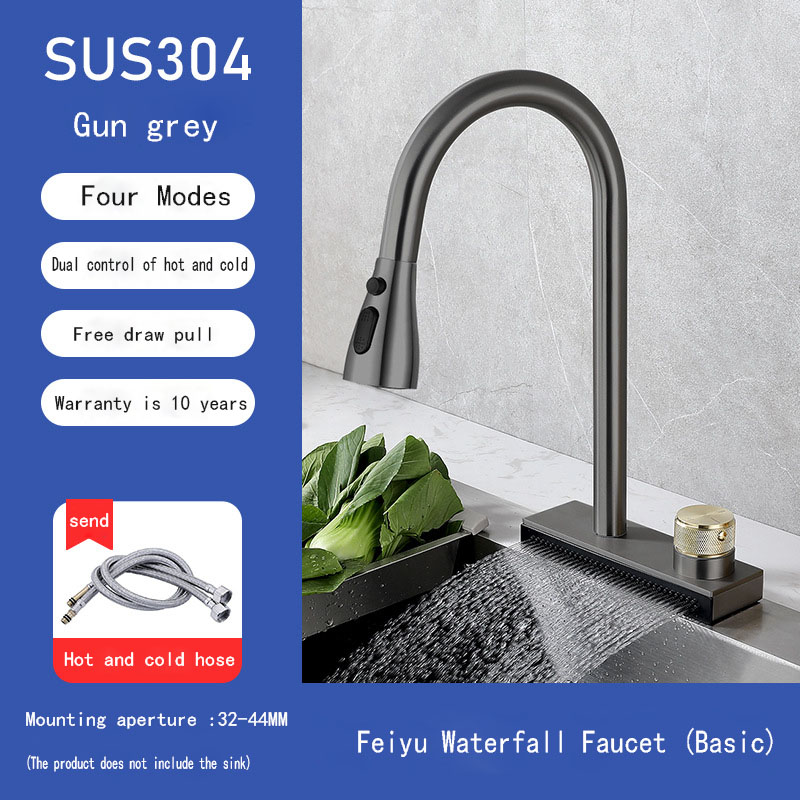 copy of Pull type rain waterfall single hole faucet