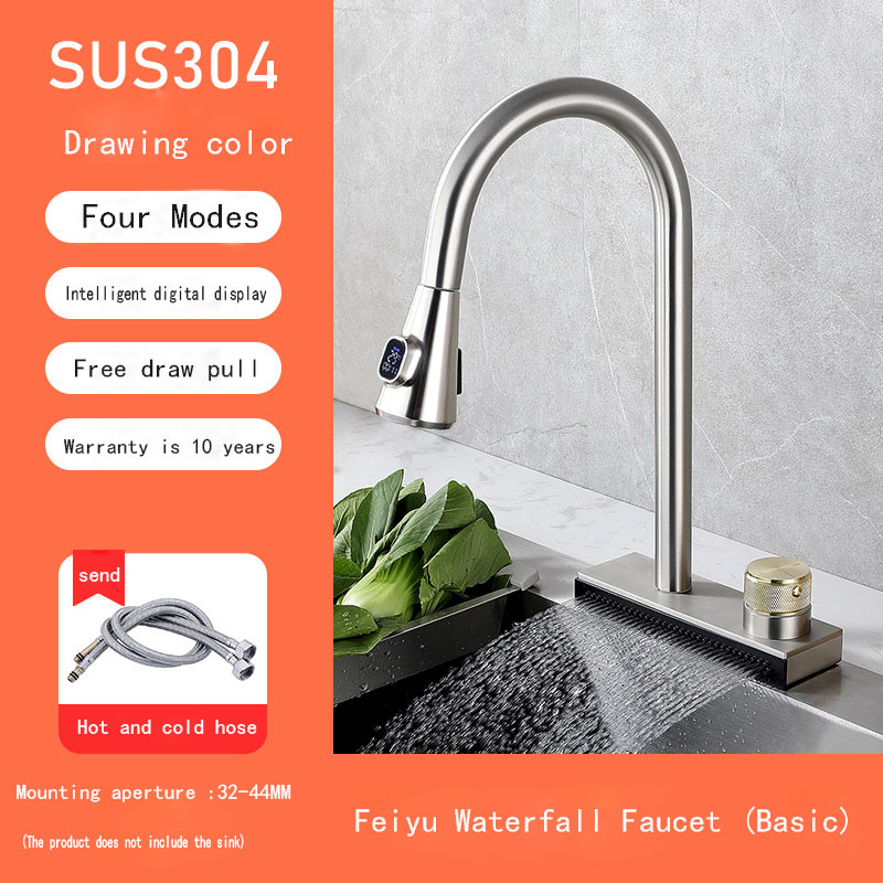 copy of Pull type rain waterfall single hole faucet