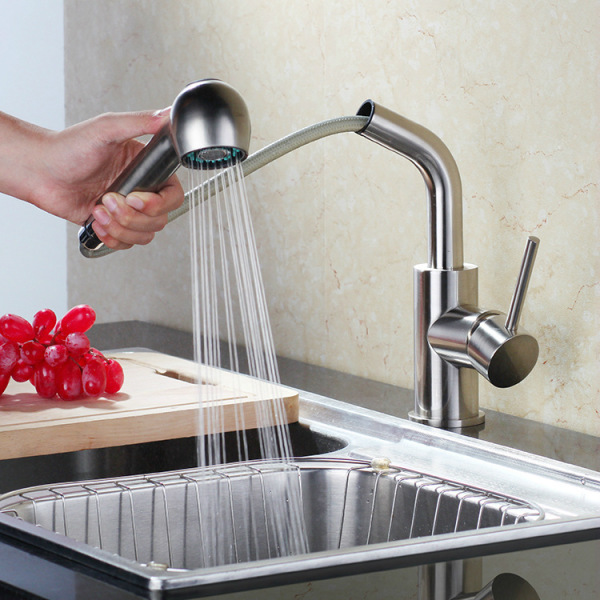 Kitchen draw faucet wire drawing