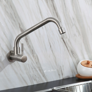 Kitchen water tank with single cold tap into wall